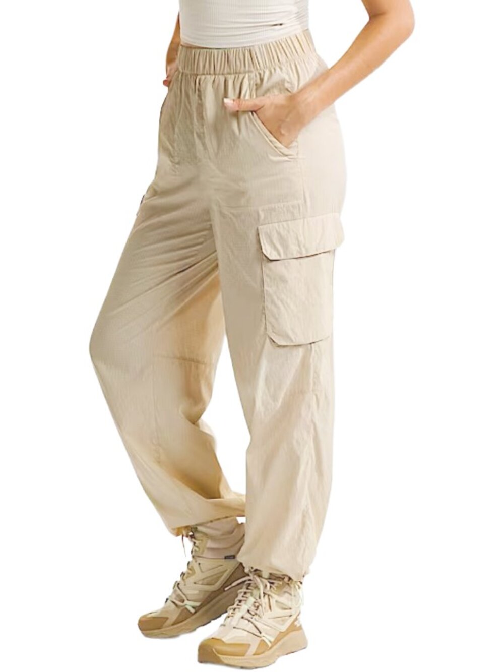 The North Face Women's Spring Peak Cargo Pants Gravel Nylon Joggers NWT